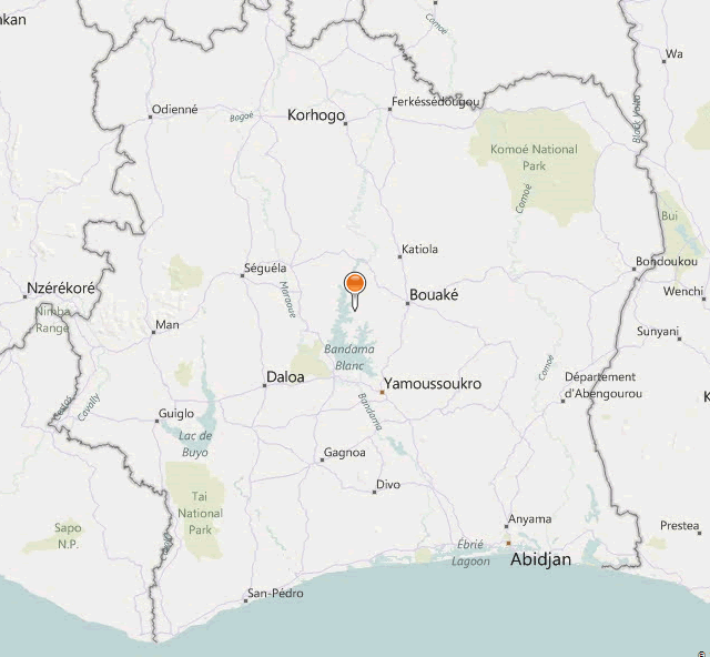 Maps of Cote d'Ivoire