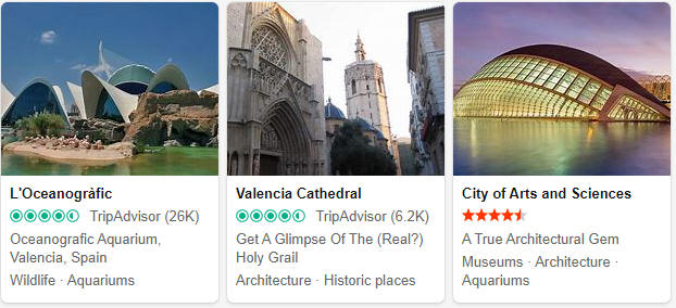 Attractions in Valencia