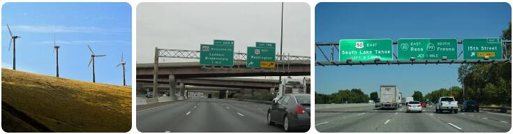 Interstate 205, 238 and 380 in California